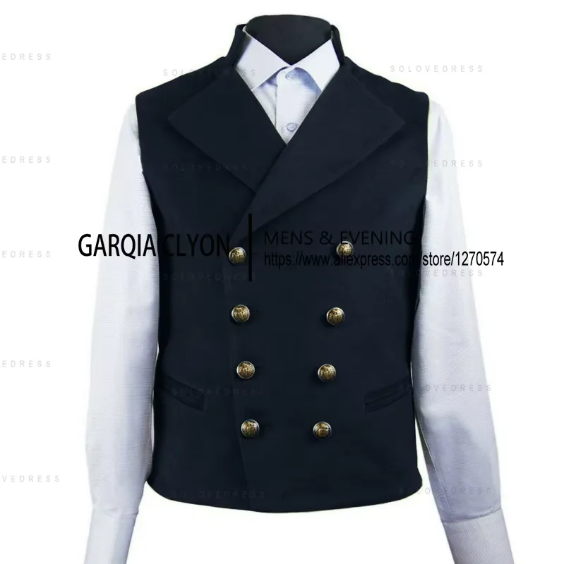 

Suede Men's Vest Waistcoat For Jacket For Men Peak Lapel Double-Breasted Vintage Western Cowboy
