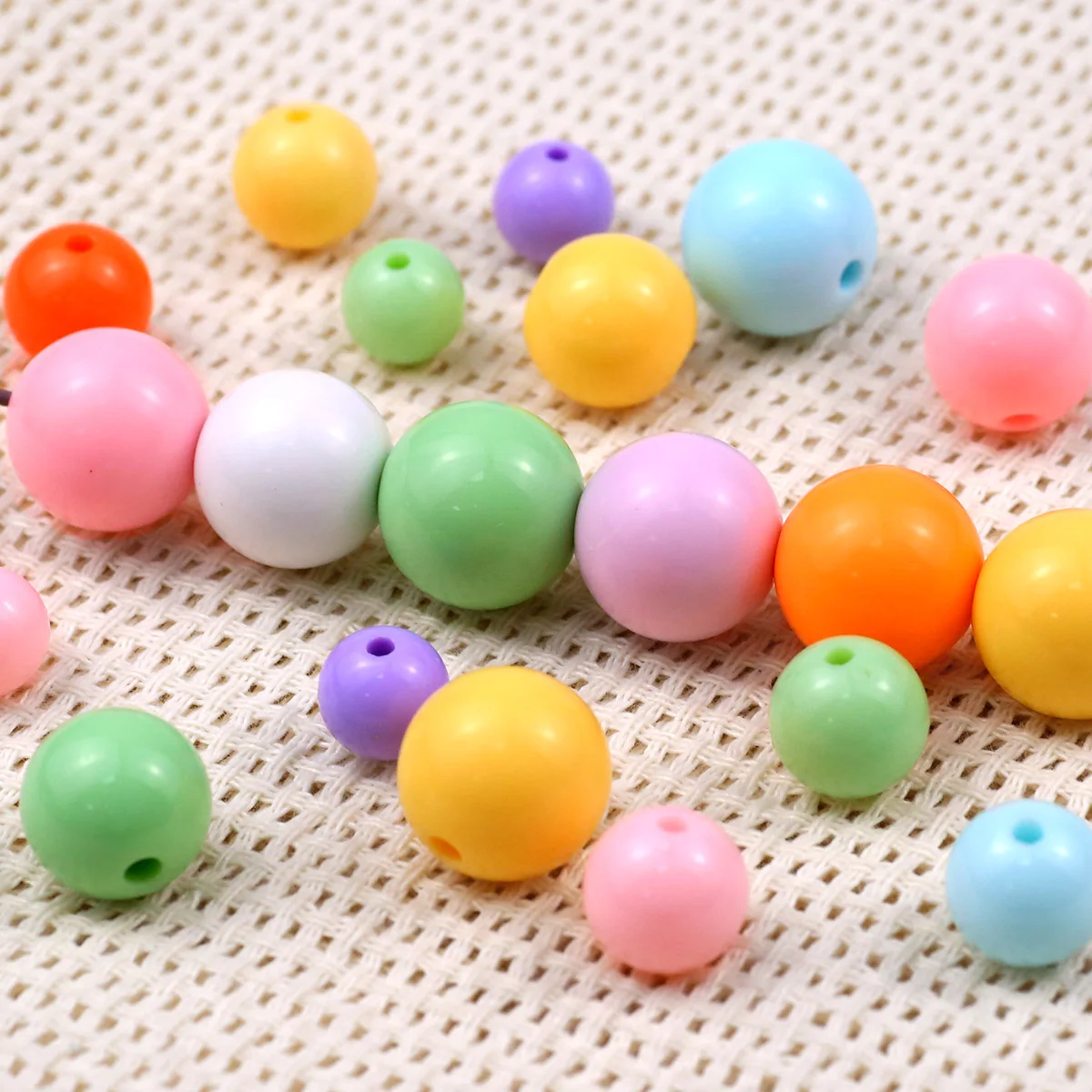 

20-100pcs 10-16mm Acrylic Mixed Color Round Beads Spacer Loose Beads For Jewelry Making DIY Bracelets Necklace Accessories