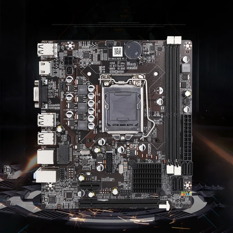 لوحة أم H61 للكمبيوتر الشخصي ، LGA ، تدعم سعة 2X8G DDR3 ، 4Xsata2.0