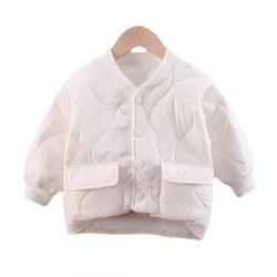 Manteau en coton décontracté pour enfants, veste pour bébé, costume pour tout-petits, vêtements solides pour garçons et filles, vêtements de sport pour enfants, mode printemps et automne, nouveau