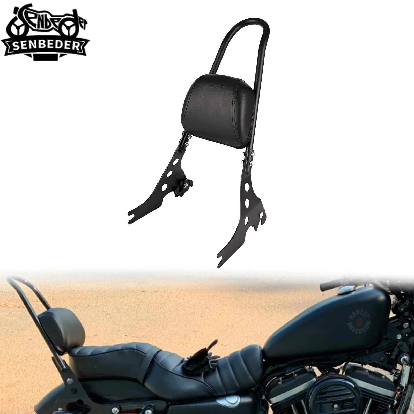 

Detachable Rear Passenger Backrest Sissy Bar For Harley Sportster XL883 XL1200 XL48 2004-2022 Motorcycle Accessories