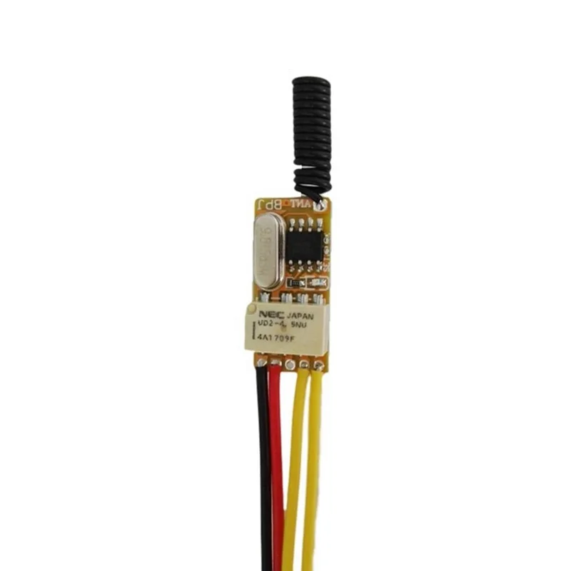A68Z Interruttore remoto RF 433MHZ 4.2V 4.5V 5V 6V 7.4V 9V 12V Contatto relè piccolo Interruttori wireless NO COM NC Contatto relè PCB + Pllast