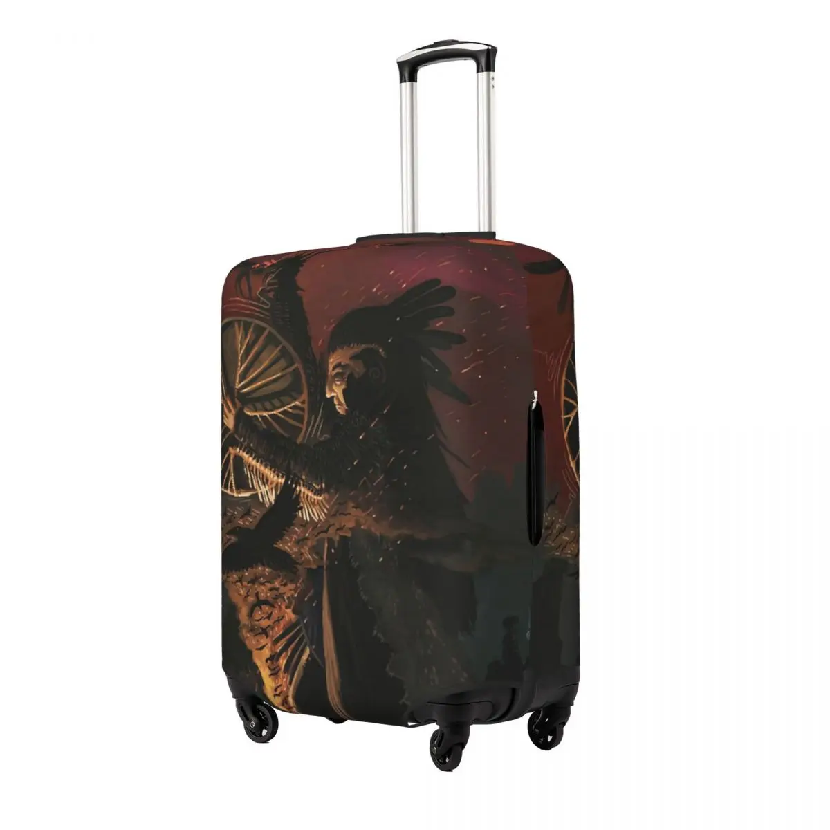 Dark Wind Print Luggage Protective Dust Covers Elastic Waterproof 18-32inch Suitcase Cover Travel Accessories