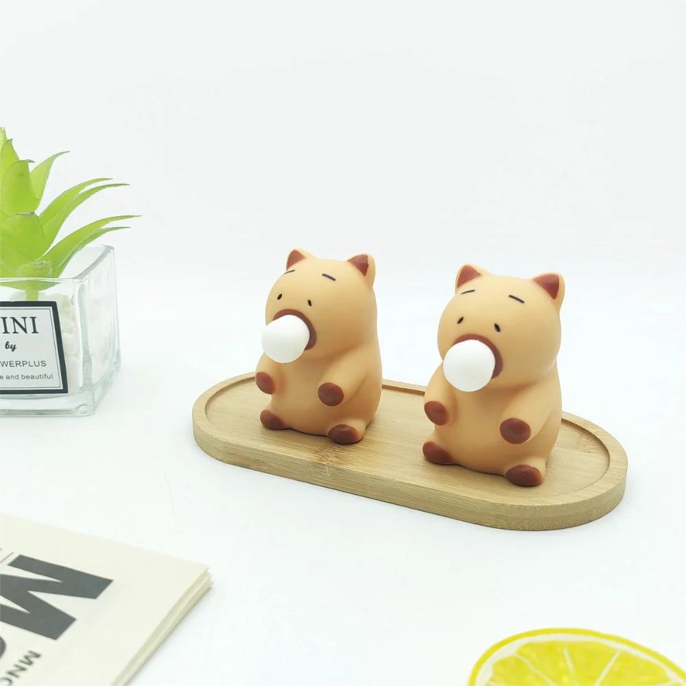 New Funny Capybara Squeeze Toy Blowing Bubbles Stress Relief MIni Vent Toys Soft New Release Anxiety Toy Unique Gifts