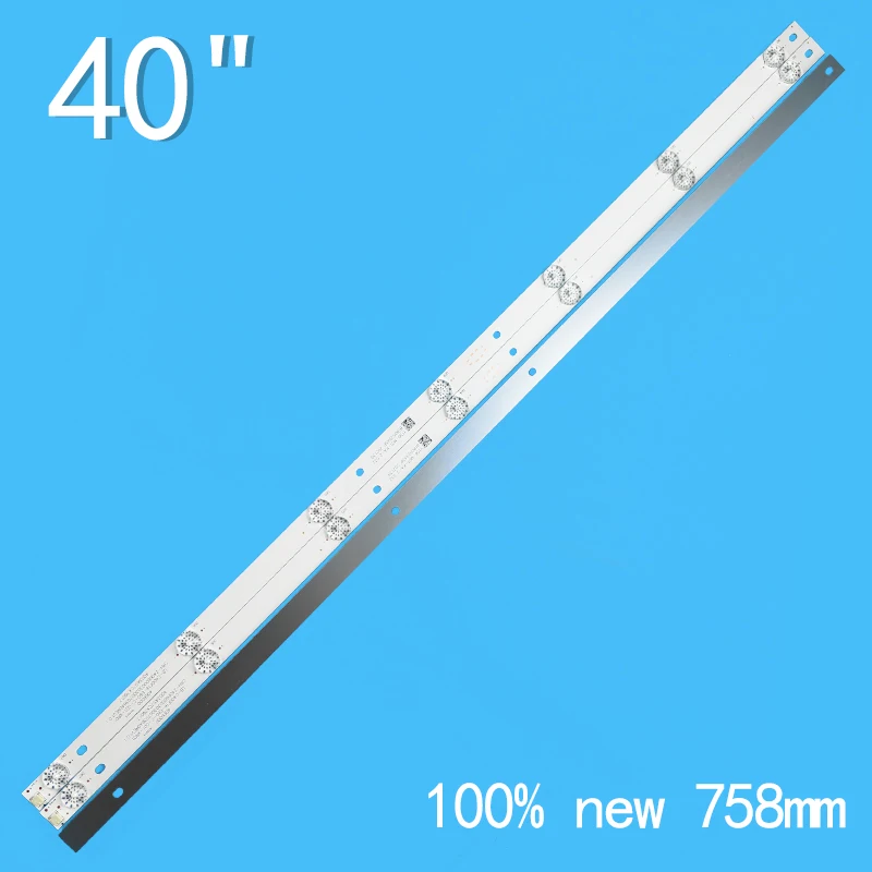 758mm LED Backlight strip 7 Lamp for Hyundai H-LED40F502BS2S CRH-Z40E6000303007036ADREV1.0 A34 LB-C400F16-E60-C-G01-XRD1 40E6000