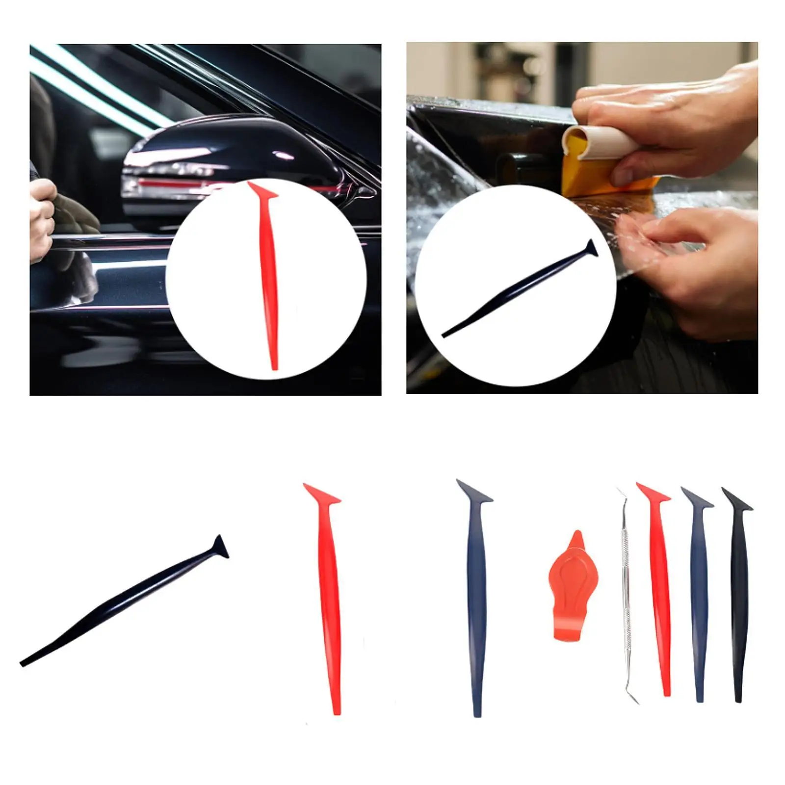 

Flexible Plastic Car Vinyl Wrap Trimming Tool Edge Scraper for Professional Vehicle Wrap and Paint Protection