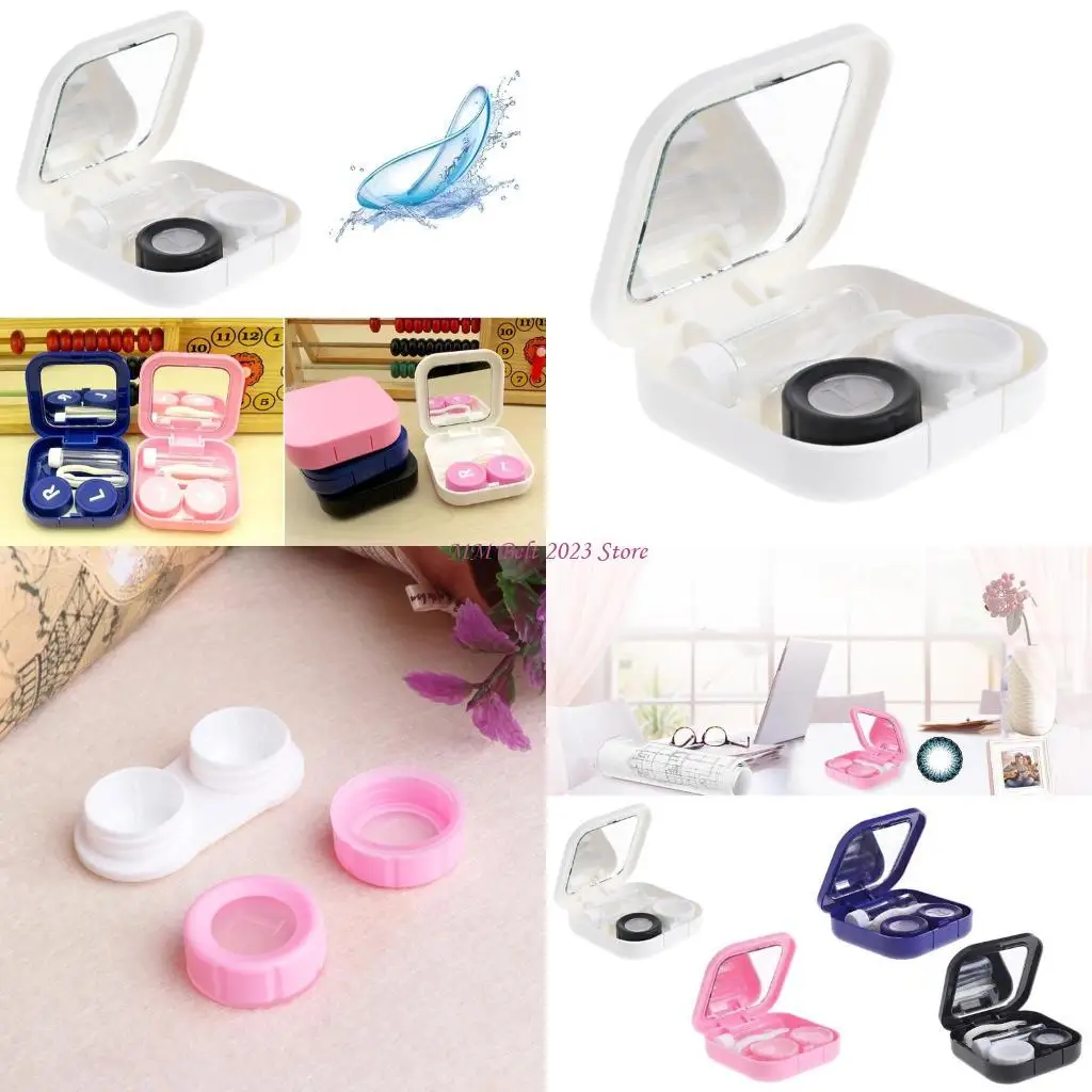 

49me с двойными сторонами контакт Lenes Case Secure Contact Lenes Divider с ящиком для хранения для левой и правой линзы