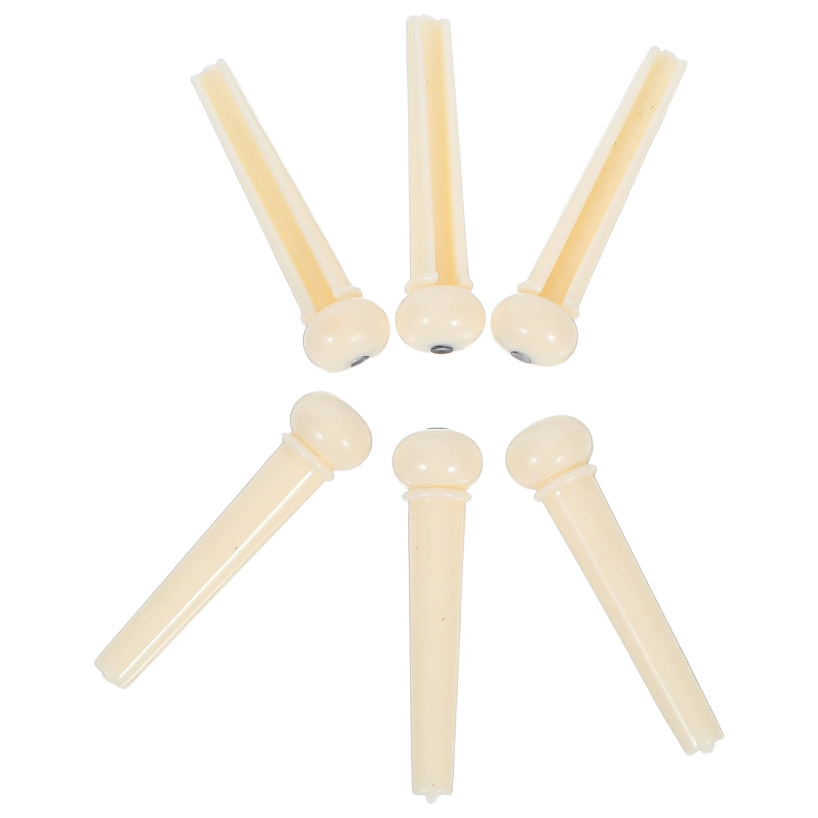 

6 Pcs Fixing Nails Pins Replacement Parts Guitar Acoustic Accessories Bass Accesories Bone for Brass