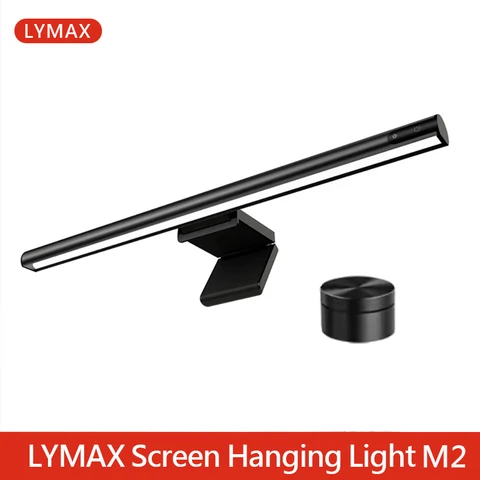 Luminária de Mesa LYMAX M2/M2Plus, Barra de Luz Suspensa para Monitor de PC, Proteção para os Olhos, Controle Remoto Sem Fio