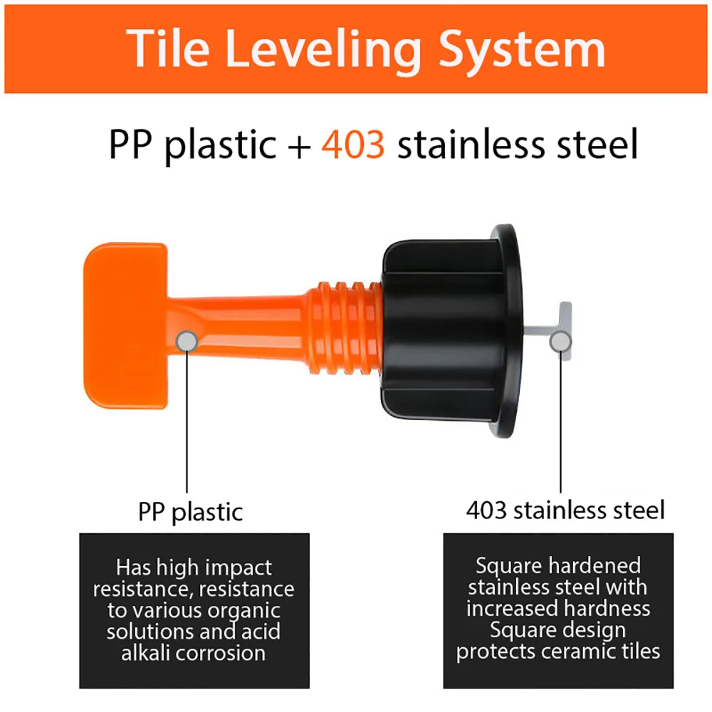 Flat Ceramic Floor Wall Construction Tools Reusable Tile Leveling System Kittile Leveling System for tile