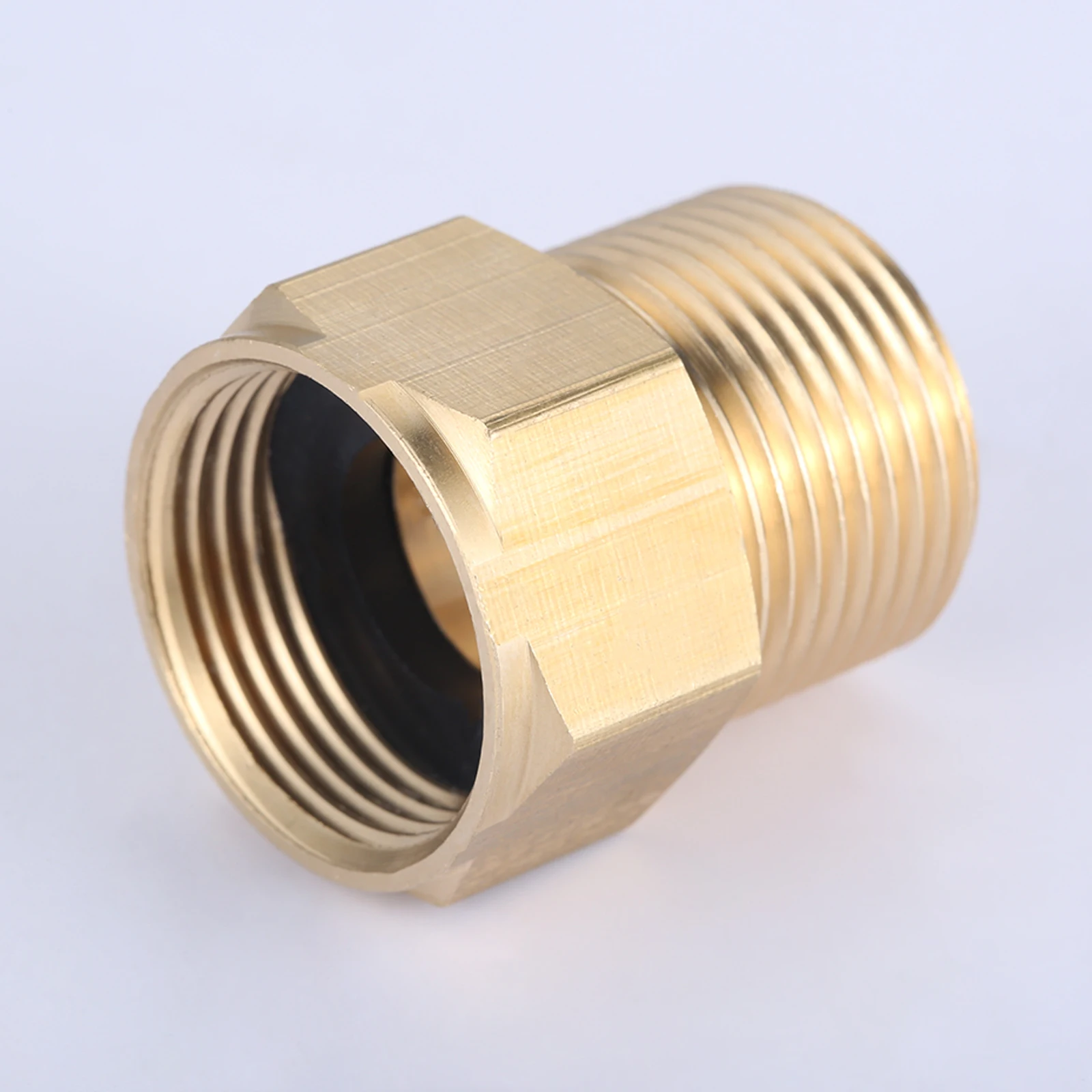 Connecteur en laiton M22 mâle x femelle, raccord de tuyau, adaptateur de nettoyeur haute pression, diamètre intérieur 14mm/15mm, adapté pour remplacement de vis Karcher, 1 pièce