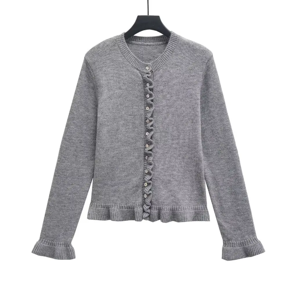 

Autumn Fashion Women's Sweet Joker Laminated Two-Color Sweater Style F79608