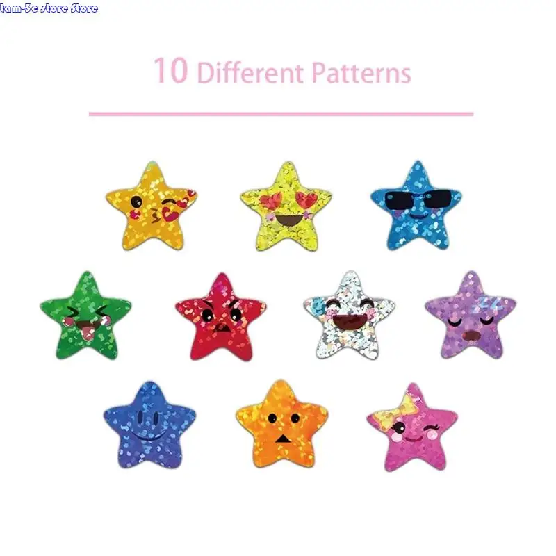 500 Pcs Star Sticker Waterproof Sticker Decorative Sticker For Journaling Scrapbooking And DIY Crafts