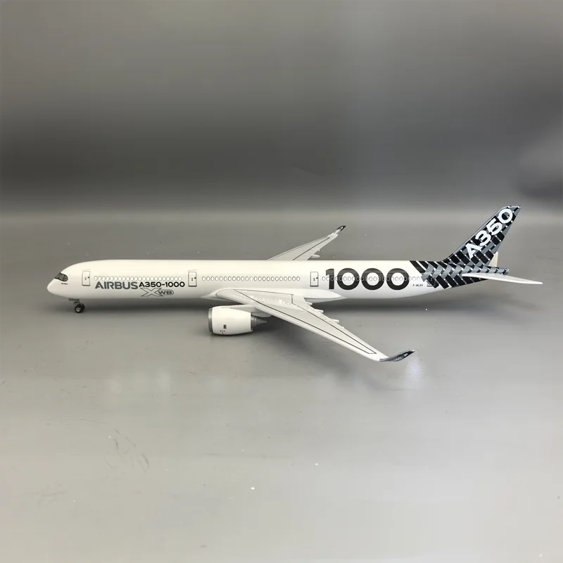 1/157 Scale 47Cm Model Diecast Resin Airplane A350-1000 Prototype XWB Airline Carbon Fiber With Light Collection Display Fans