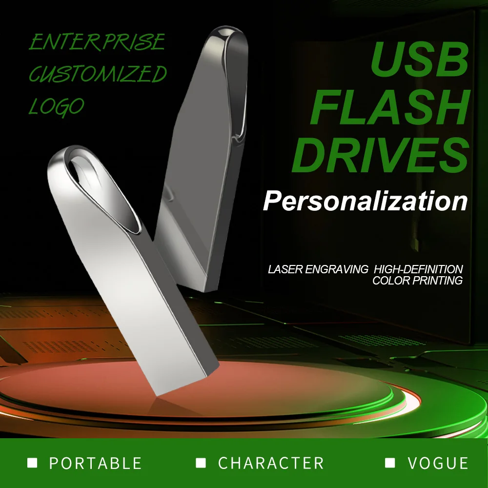 محرك أقراص فلاش USB عالي السرعة ، عصا ذاكرة مقاومة للماء ، محرك أقراص معدني ، شعار مجاني ، هدية قرص U ، 16GB ، 32GB ، 64GB ، جديد ،