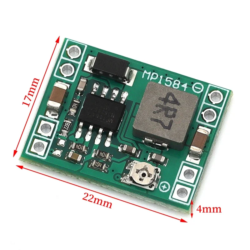 MP1584EN 3A 3.3/5/9/12V Ultra-Small Size DC-DC Step Down Supply Module Adjustable Power Step-down Descending Output MP1584