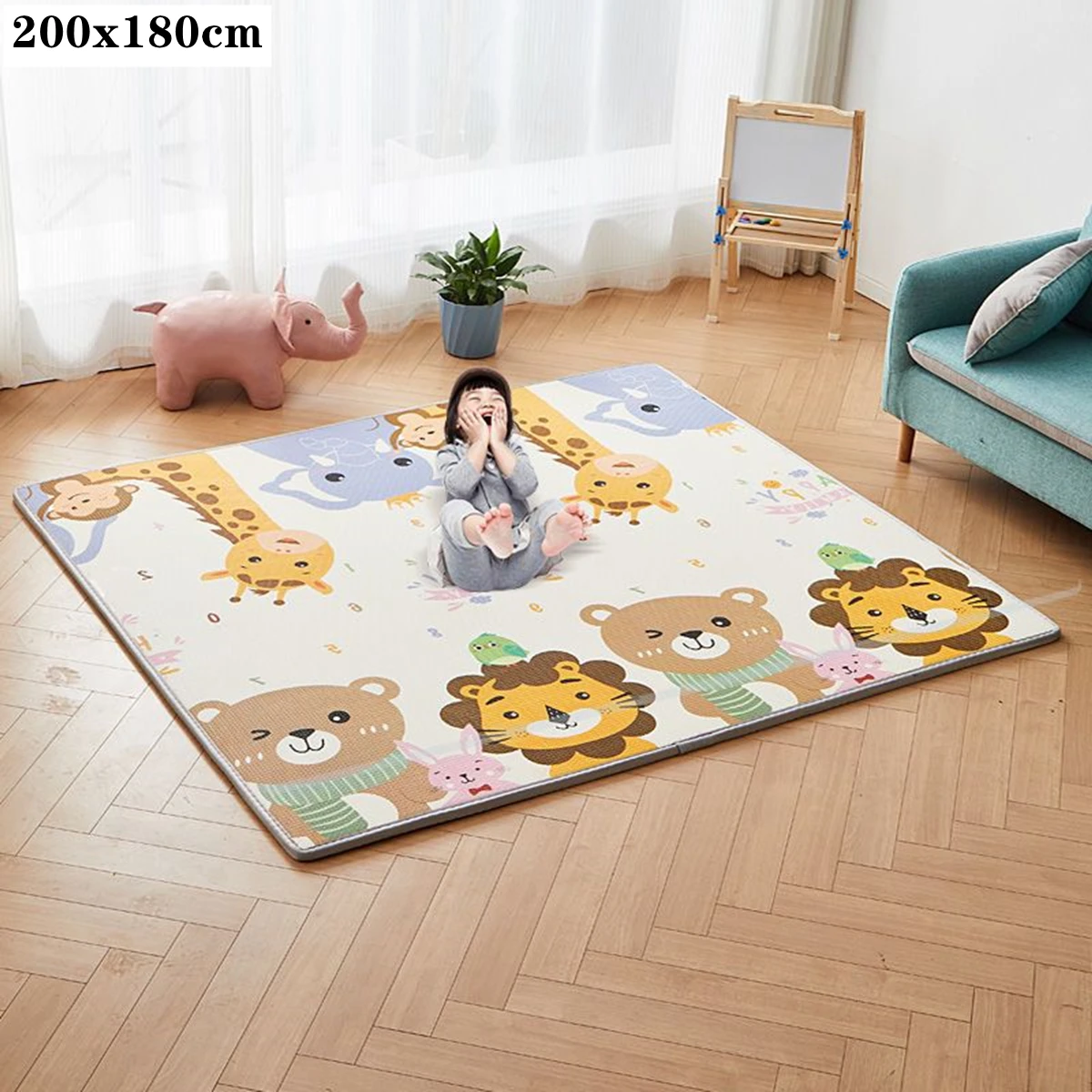 Optique-Tapis de jeu pour bébé, 1cm, non-tapissier, pour activité, gymnastique, pour la sécurité des enfants, pliable, pour envoi