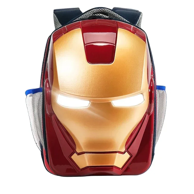 Marvel Iron Man Kindergarten Backpack Primary School Student Three-dimensional Luminous Cool Anime Cartoon School Bag Gift