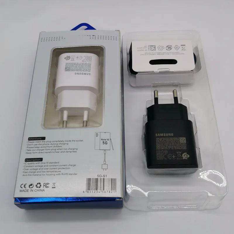 

Samsung PD Charger 25W Super Fast Charging Adapter for Galaxy Z Flip Fold 6 5 4 3 2 S24 S23 S22 S21 S20 Note 20 Ultra 10 FE A15