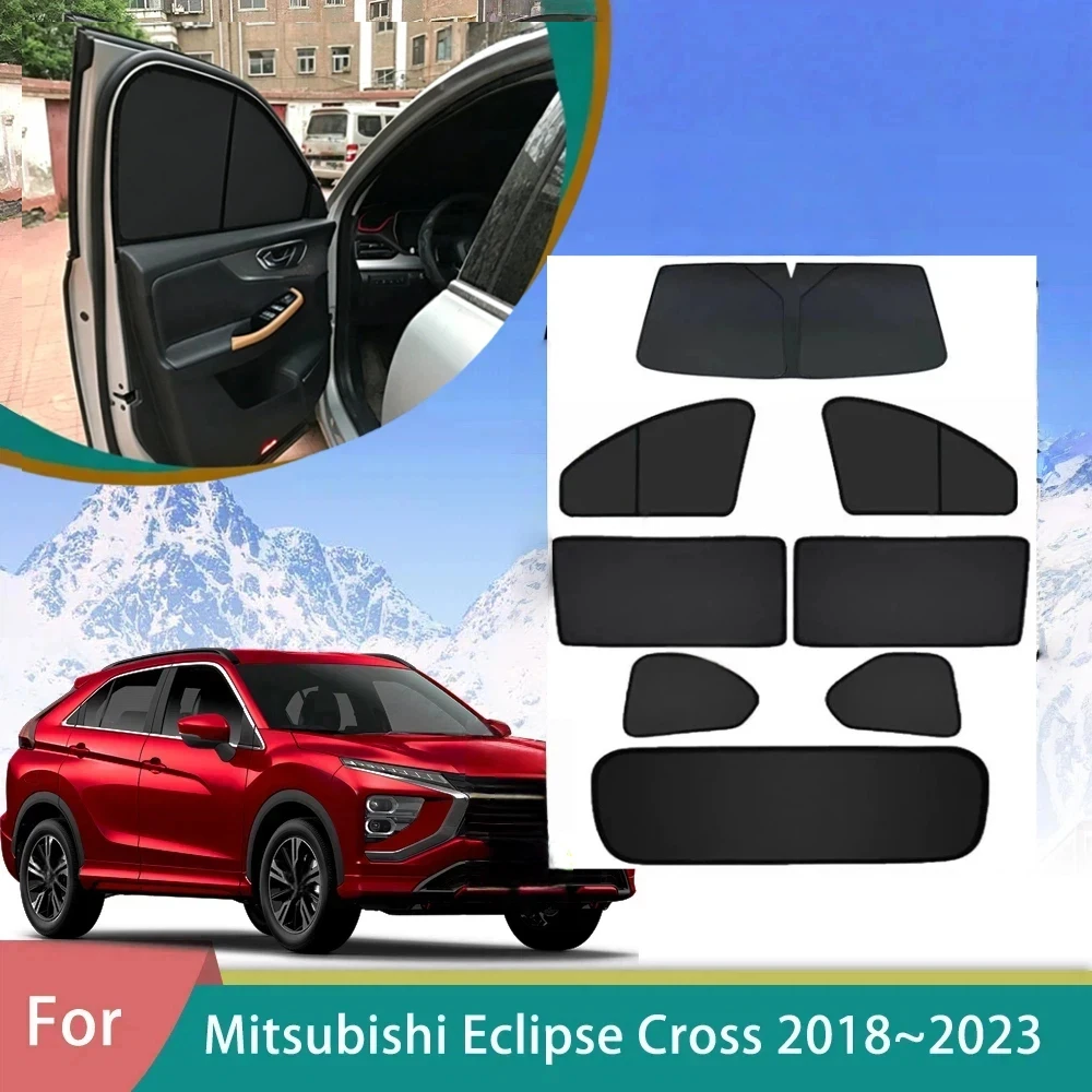 For Mitsubishi Eclipse Cross GK GL YA 2018 2019 2020 2021 2022 2023 Magnetic Window Curtains Sunshade Shading Privacy Shading