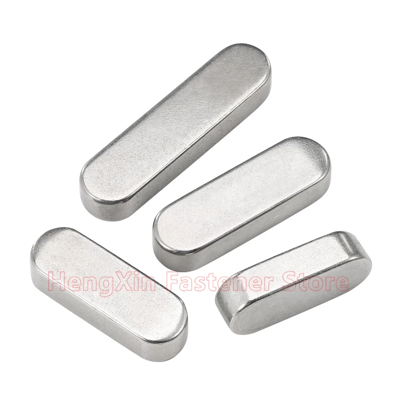5-30pcs Parallel Key M3 M4 M5 M6 304 Stainless Steel A2 Round Ended Drive Shaft Flat Keyway Pin Length 6-100mm GB1096