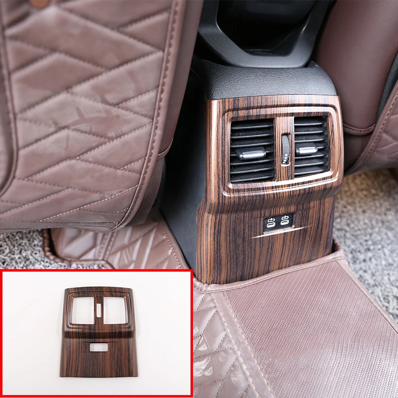 

Rear Air Conditioning Vent Protection Frame Trim (Type-C) For BMW X2 F47 2018-2019 Pine Wood Grain Car Accessories Plastic 1 Pcs