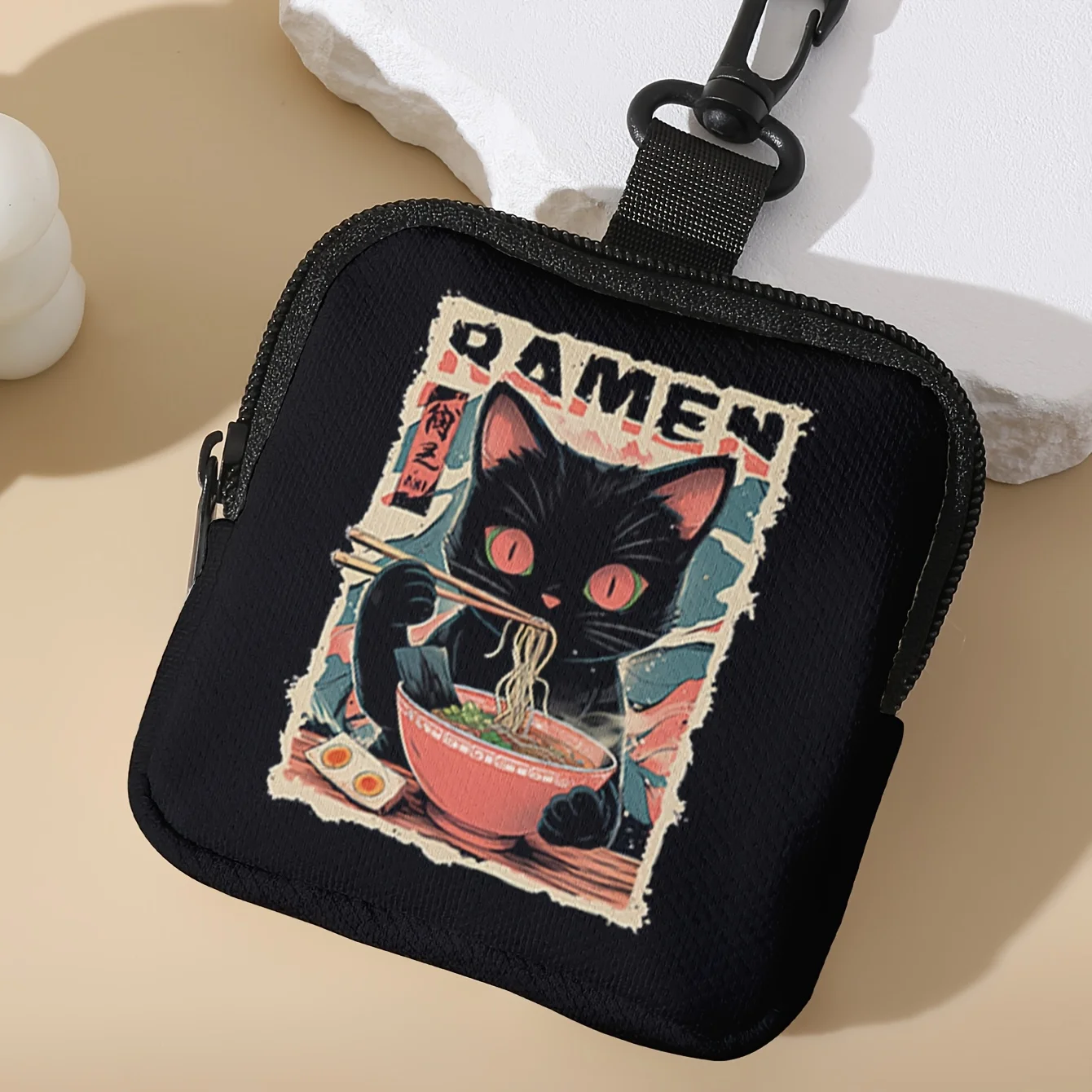 حزمة واحدة، لاميان نودلز هريرة نمط سعة كبيرة محفظة نسائية للعملات المعدنية حقيبة تخزين رقمية متعددة الوظائف حامل بطاقة المفاتيح محفظة نسائية للعملات المعدنية #3