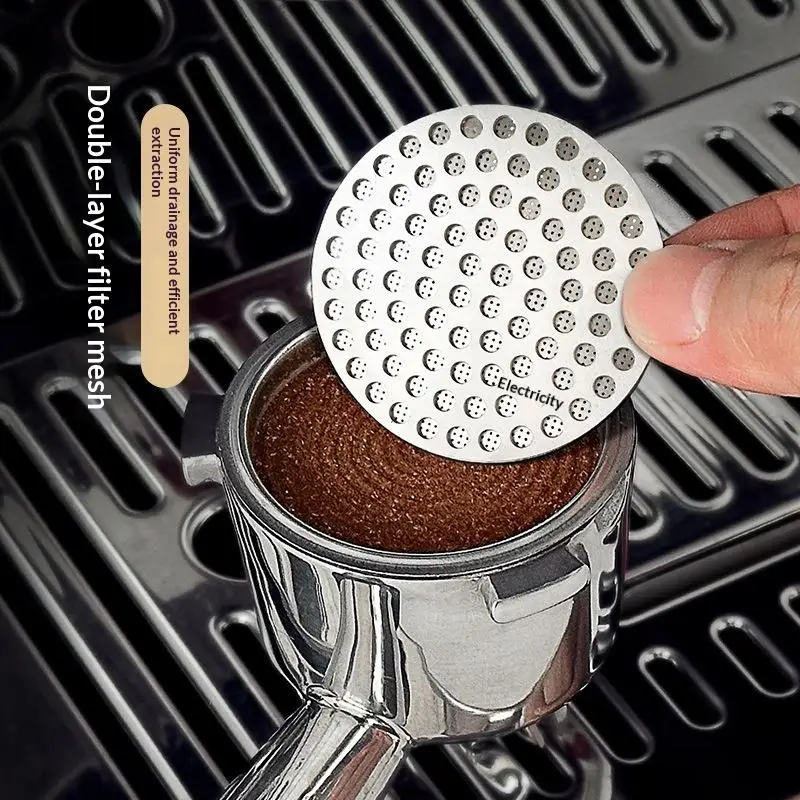 51/53/58mm Reusable Coffee Puck Screen 316 Stainless Steel Double Layer Coffee Filter Fine Mesh Professional Espresso Accessory