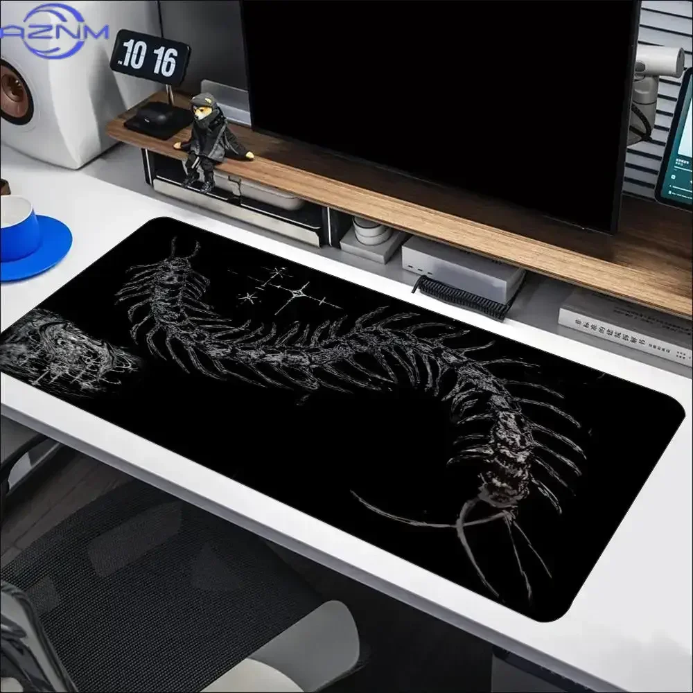 Dragon Skeleton Pattern Extended Mouse Pad Non Slip Rubber Desk Mat For Gaming Laptop Keyboard And Home Office Desktop Decor