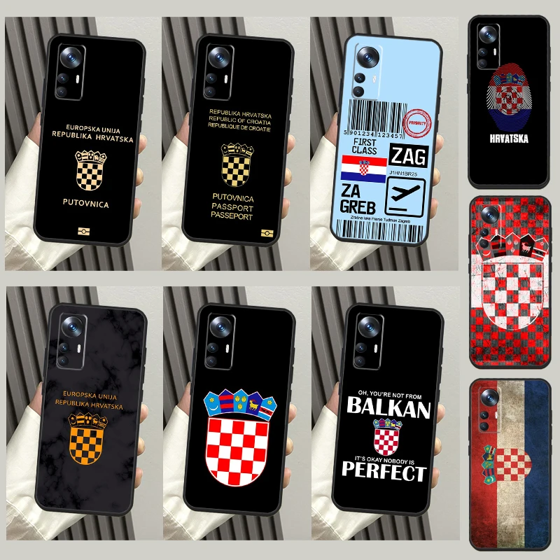 Croatia flag Art Case For POCO F5 X5 Pro X3 X4 GT F4 F3 M5 Cover For Xiaomi 12T Pro 11T 13 Pro 11 12 Lite