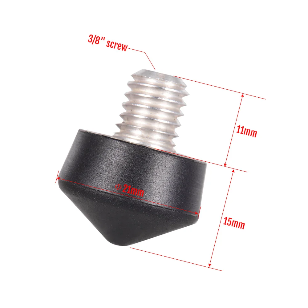 미끄럼 방지 풋 스파이크 삼각대 스파이크 모노포드 스파이크 미끄럼 방지 3/8 인치 삼각대 모노포드 고무 풋 스파이크