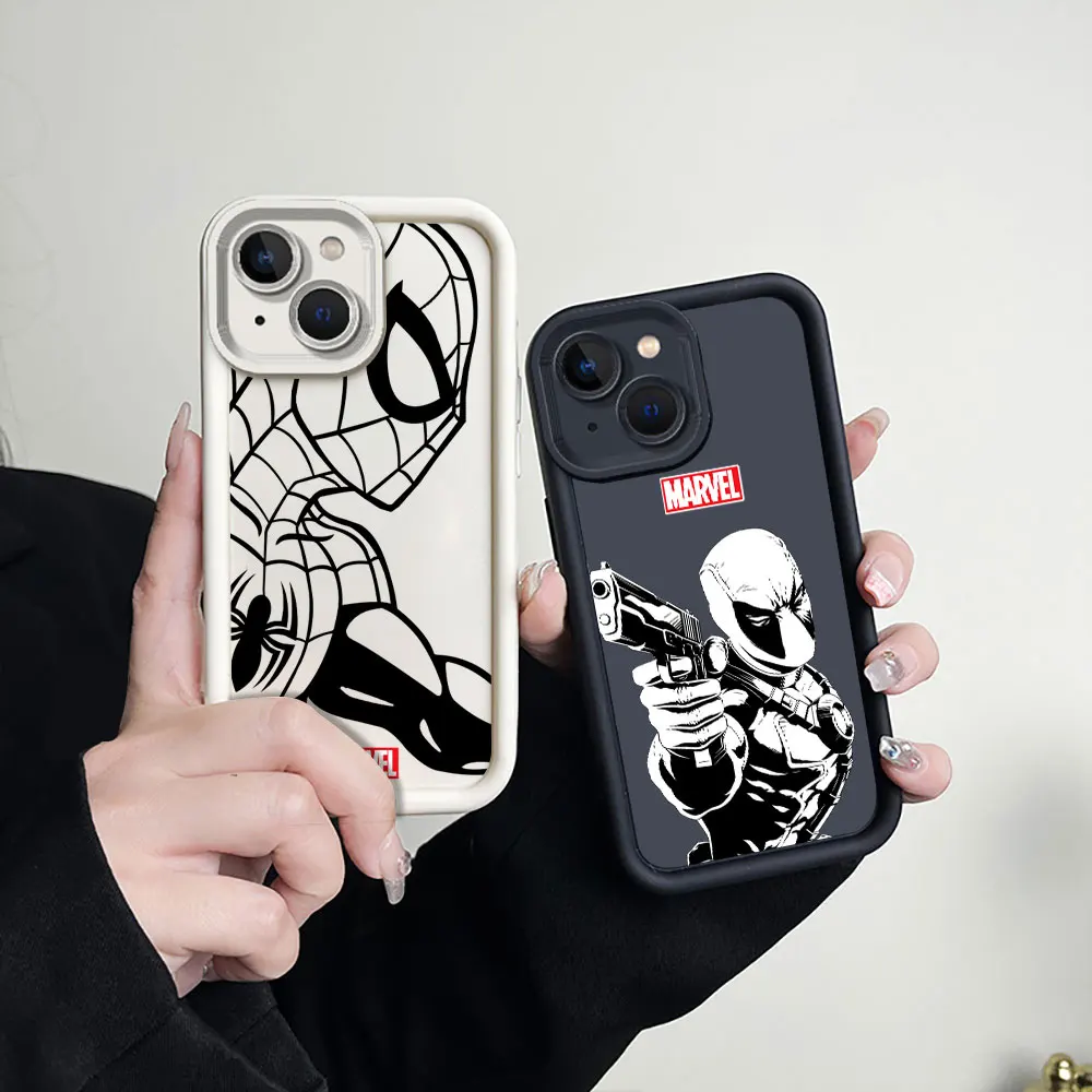 Marvel SpiderMan Deadpool Iron Man Phone Case For VIVO X100 X90 X80 X70 X60 V30 V29 V27 V27E V25 V23 V23E V20 V15 V11I PRO Cover