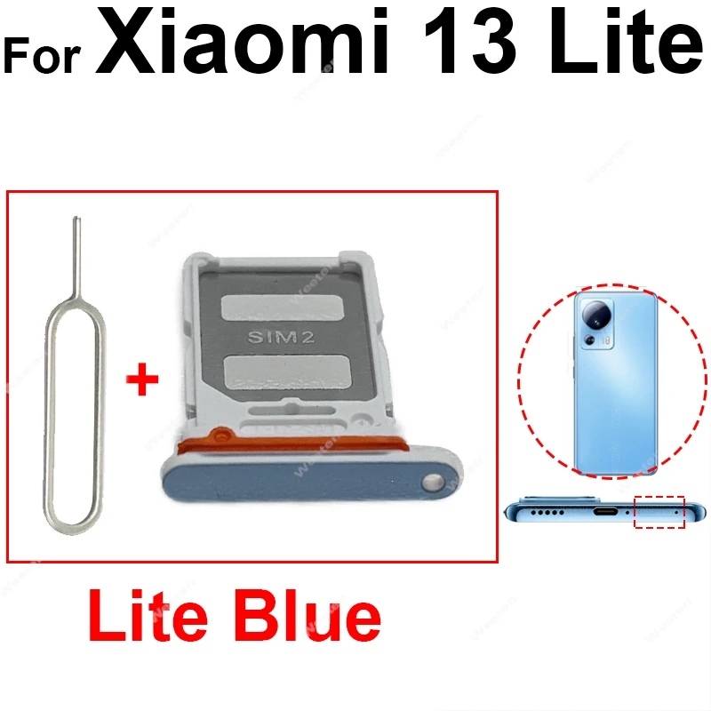 Sim Card Tray For Xiaomi 13 13 Pro 13 Ultra 13 Lite Reader Holder