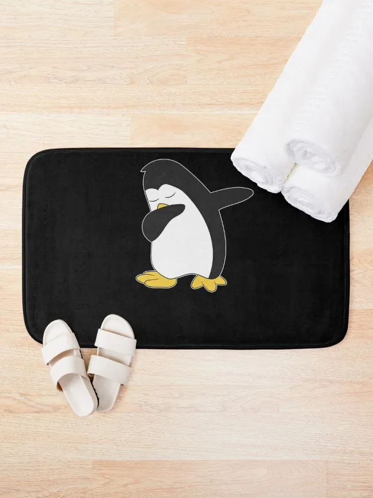 Penguin Dab / Dabbing Bath Mat Toilet Rug House Interior Entrance Bathroom Utensils Mat