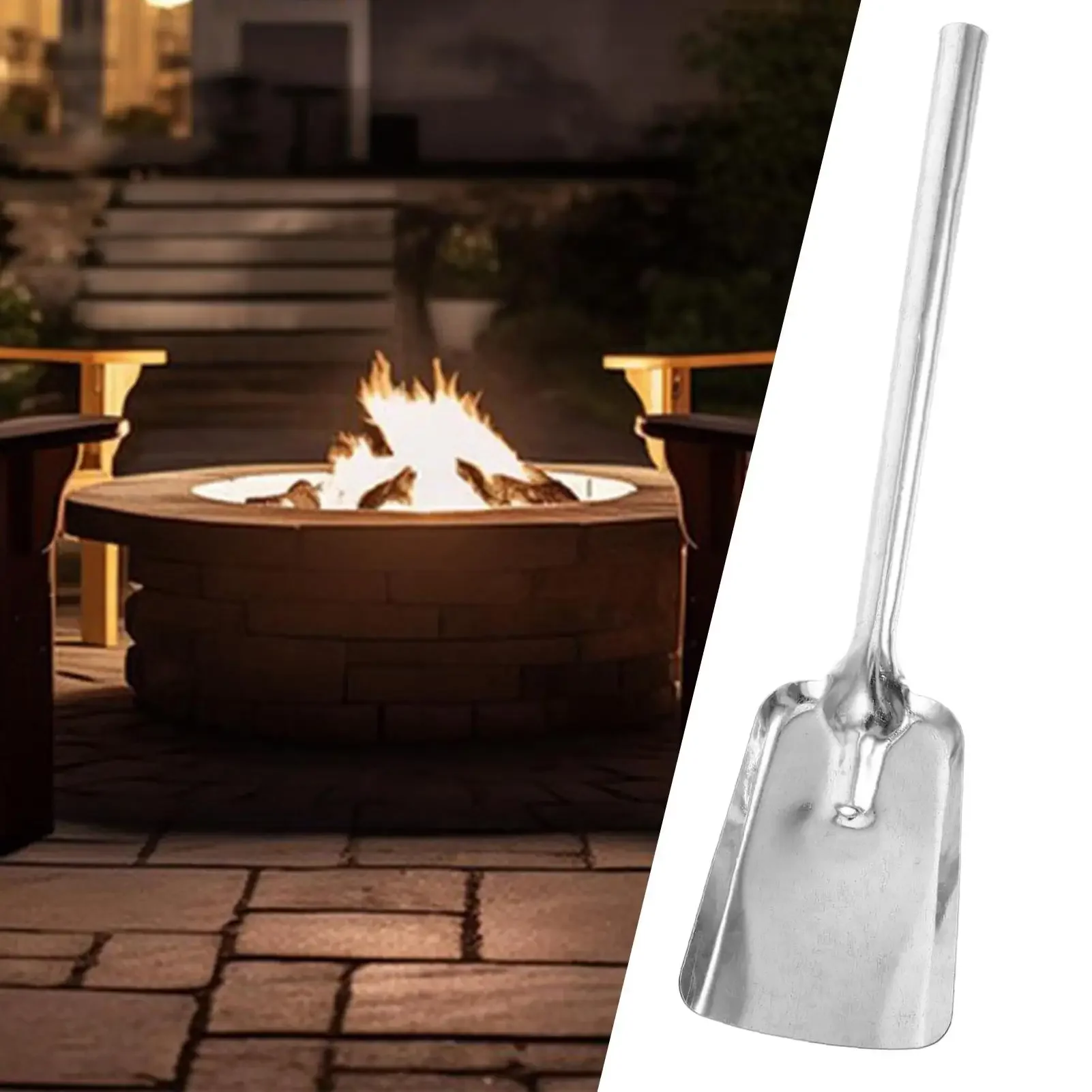 Iron Coal Shovel Ash Shovel Slag Shovel Stove for Kitchen Long Handle Coal Ash Garden Fireplace