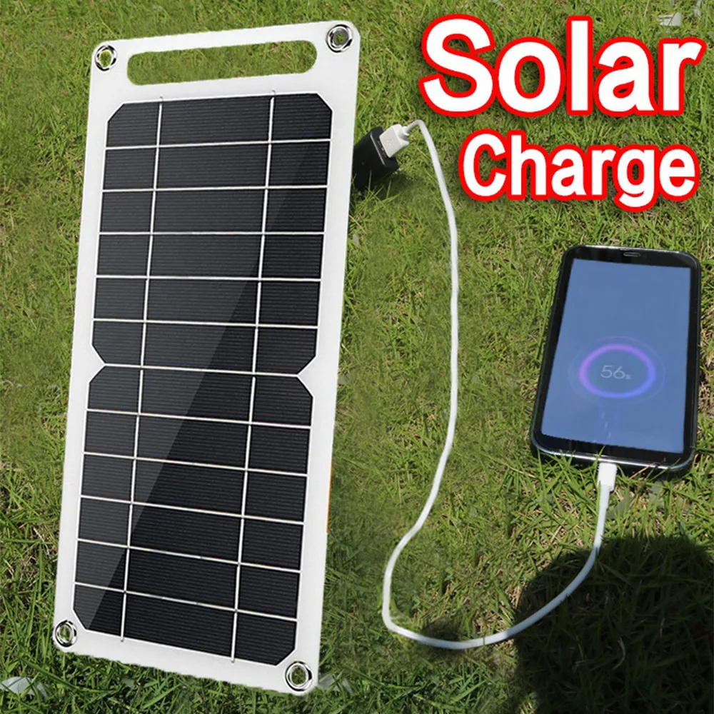 5V Solar Panel USB Waterproof Outdoor Hike Camping Portable Cells Battery Solar Charger Plate for Mobile Phone Power Bank