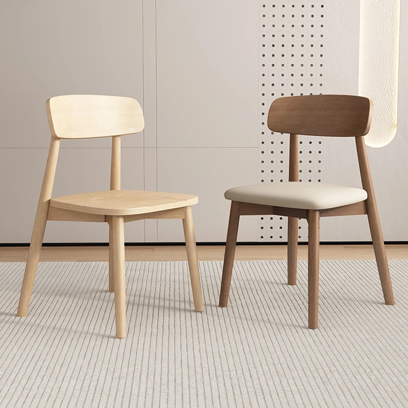Nordic Luxury Modern Solid Wood Dining Chairs Restaurant Chairs for Comfy Leather Hotel Banquet