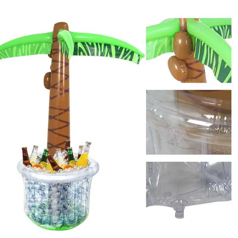 

Inflatable Cooler For Parties Coconut Tree Ice Bucket Portable Cooling Bucket Ice Tray Drink Holder For Wine Cooler Bucket