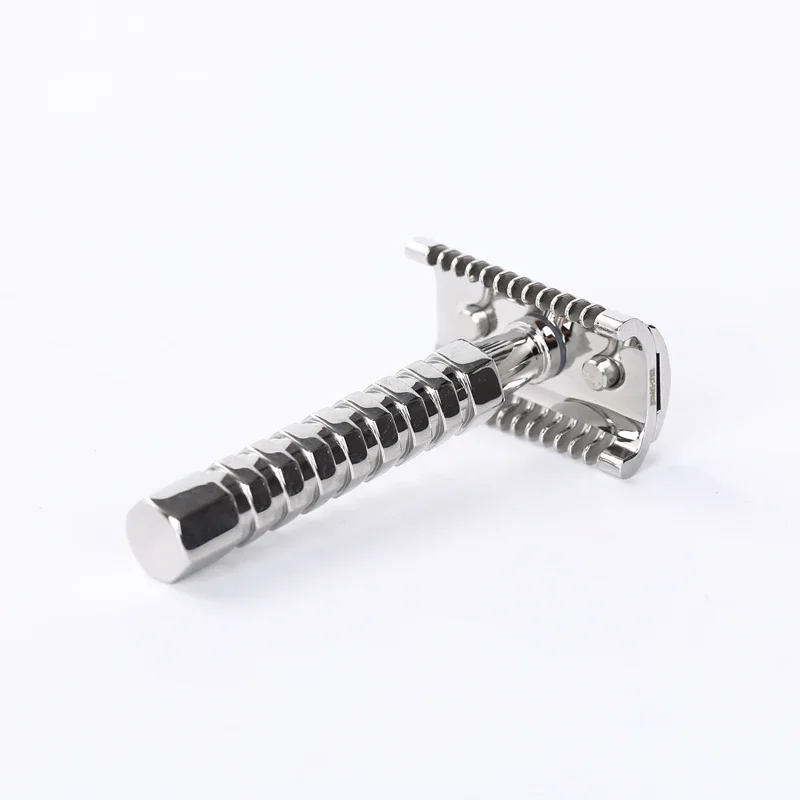 ماكينة حلاقة أمان من الفولاذ المقاوم للصدأ Yaqi Duomo مع فجوة شفرة 0.70 مللي متر بطول المقبض توفر ماكينة حلاقة احترافية دقيقة #4