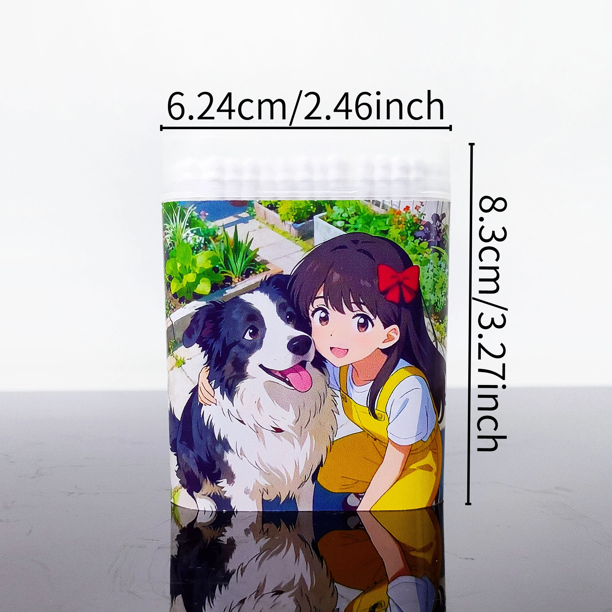 200 قطعة من إطار التجمد للفتيات من بوردر كولي متعدد الوظائف على شكل حلزون برأسين عصا قطنية رفيعة مستديرة.