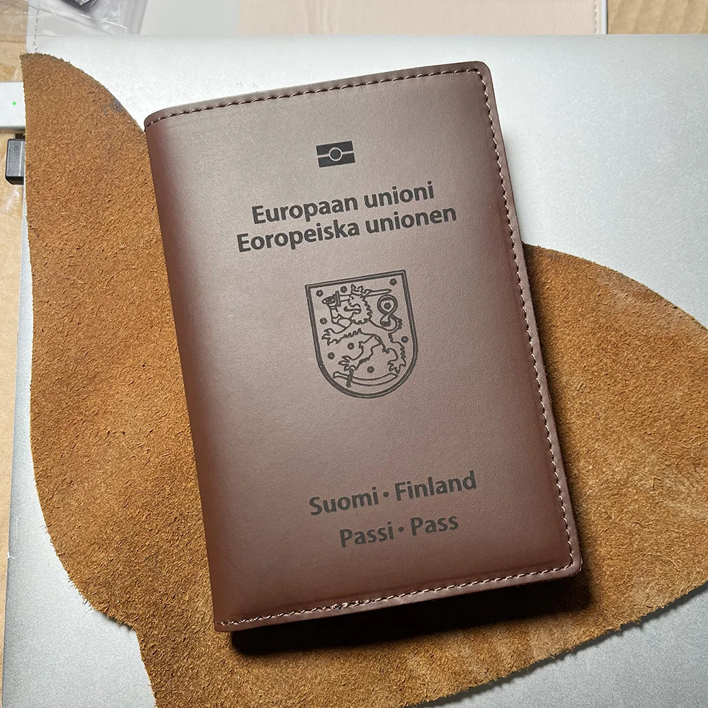 100% skórzana finlandia okładka na paszport z prawdziwej skóry fiński etui na paszport etui na paszport