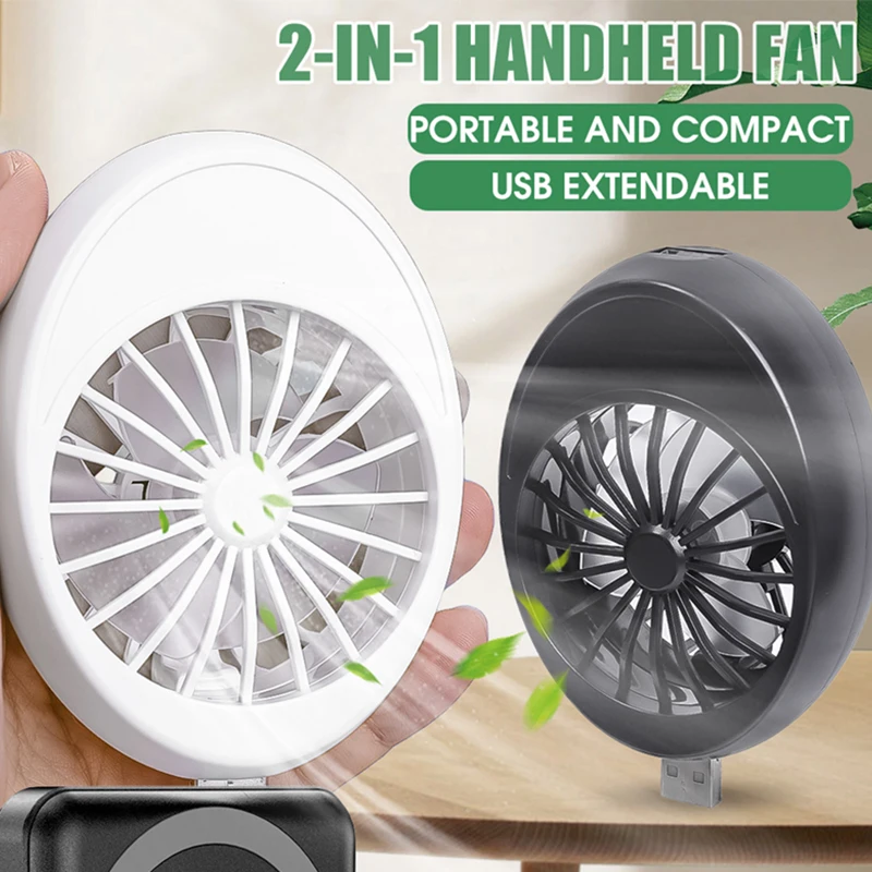 USB Small Fan Portable Small Charging Fan Mini Silent Charging Desk Fanc for Dormitory Office Student Gifts Long Enduranc