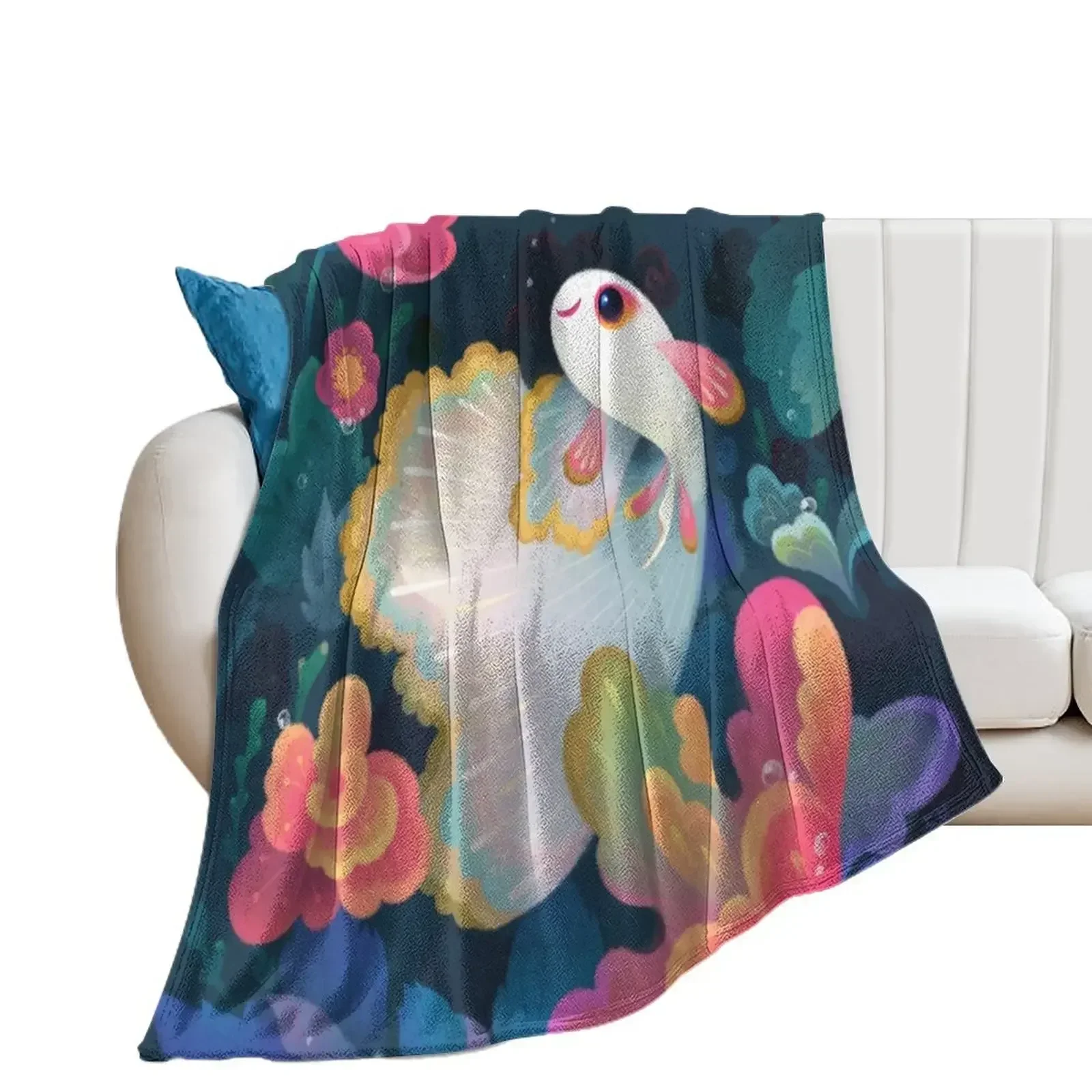 Flower guppy Throw Blanket For Baby Shaggy Bed Blankets