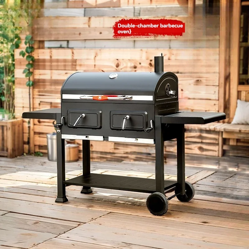 Carbon Furnace Stainless Steel Camping Tent Stove Portable Wooden Charcoal Stove Home Courtyard Barbecue Grill