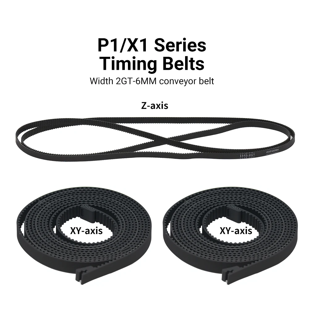Belt For Bamboo lab X1 X1S P1P P1S X Y Z-axis Synchronous Belt Fiberglass Rubber 1142mm 1442mm for X1 series P1P 3D Printer Part