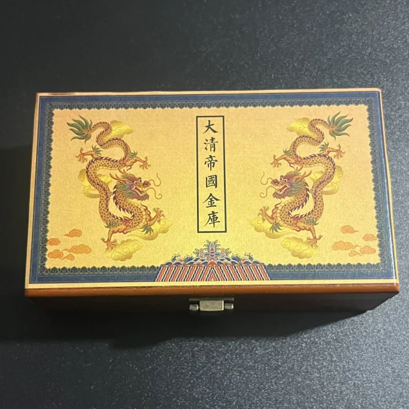 

Qing Dynasty Pure Copper Gold Plated Five Emperors Small Gold Bar with Box Film and Television Props Gold Ingot Gold Ingot Antiq