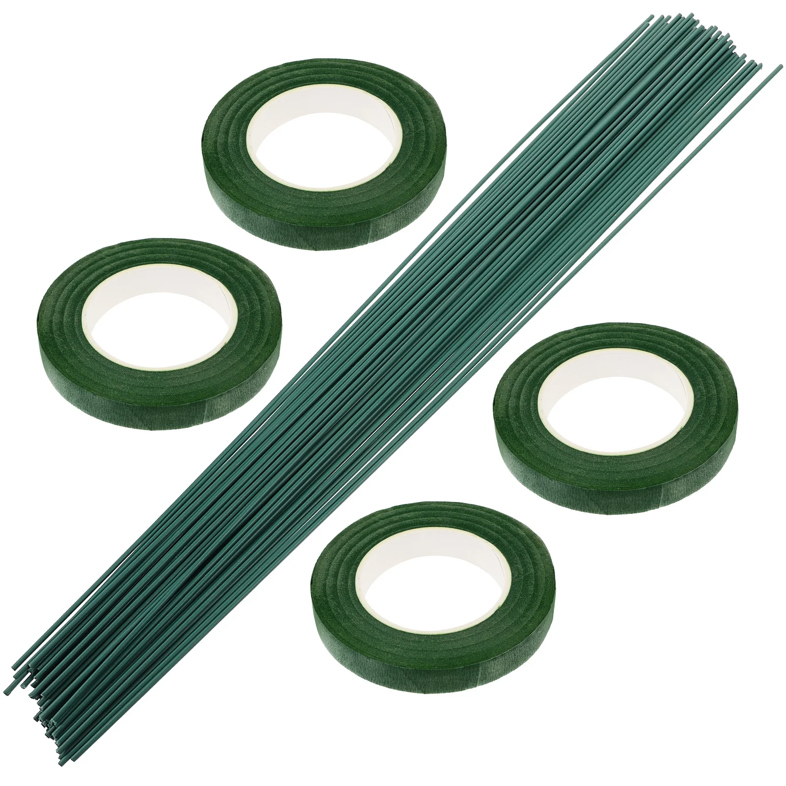 1 مجموعة 1 مجموعة مجموعة أسلاك الجذعية الأزهار مع شريط ورقي زهرة لتقوم بها بنفسك تشكيلة زهور اصطناعية لوازم ديكور حفلات الزفاف