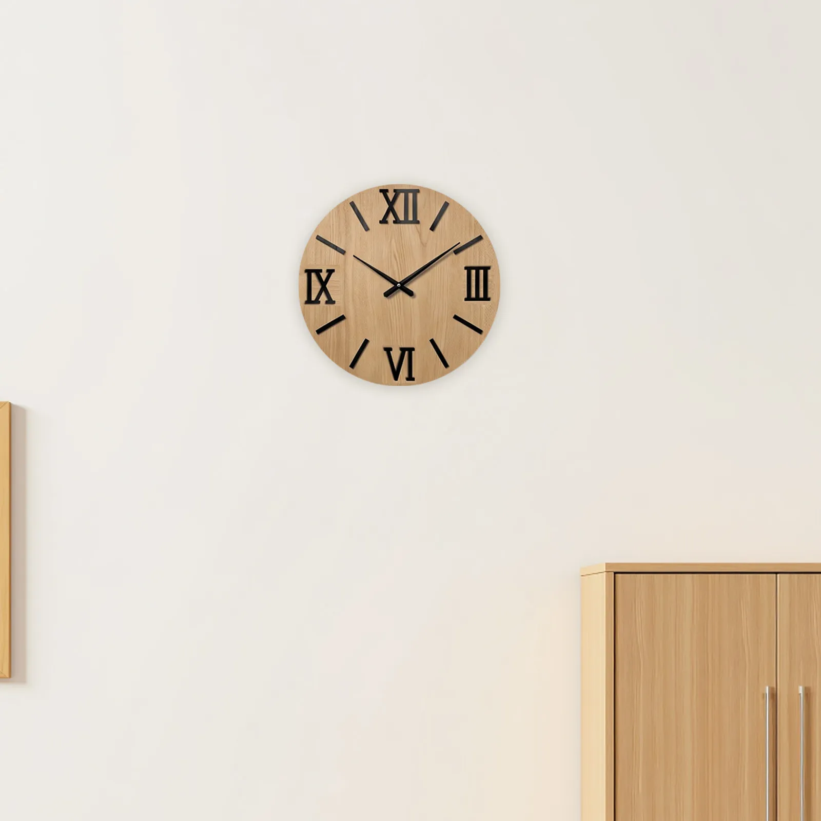 1Set Roman Numeral Clock Numerals Black Mirror Acrylic Self Adhesive Replacement for 14 Inch Wall Clocks DIY Clock Making