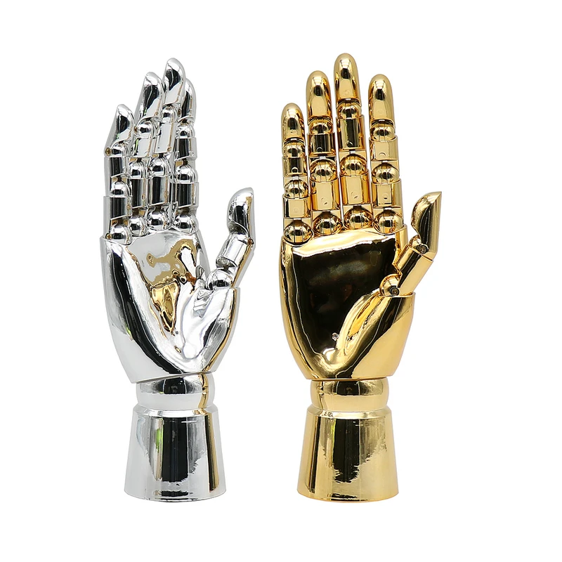 

1PCS Right Hand Hand Mannequin Electroplated Model Clothing Shop Window Jewelry Display Women Gloves Jewelry Model Stand