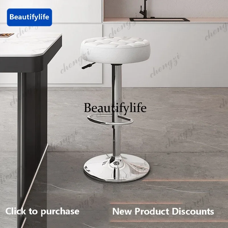 10  Metal Comfortable Bar Chairs Kitchen Counter Luxury High Designer With Back Bar Stools Restaurant Cadeira Lounge Suite